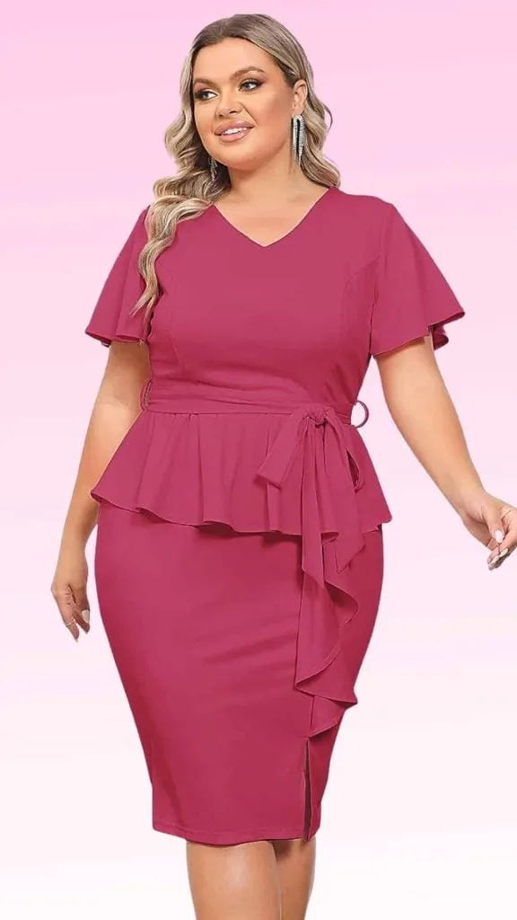 plus size first day of work outfit