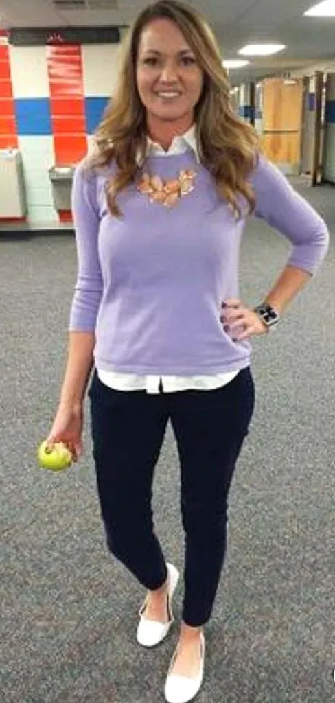 spring outfits teacher pastel