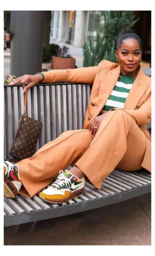 black women pantsuit outfit idea