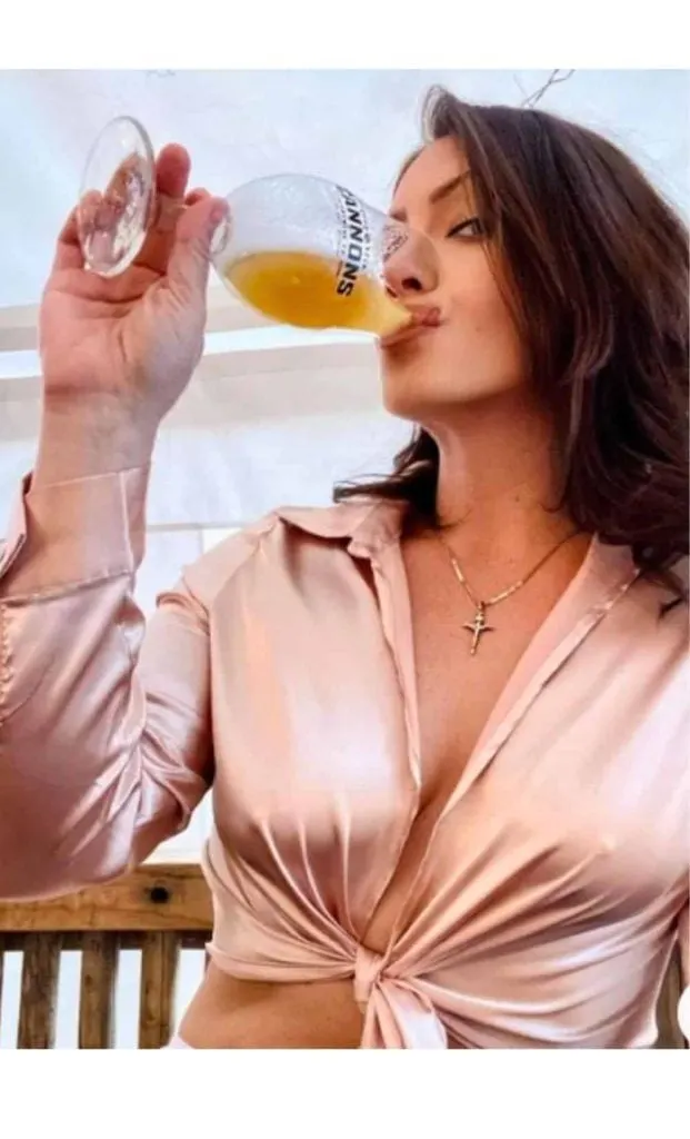 satin shirt outfit idea beer date outfit 