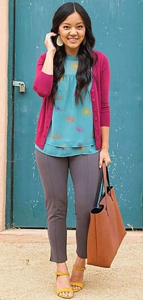 teacher outfit cardigan