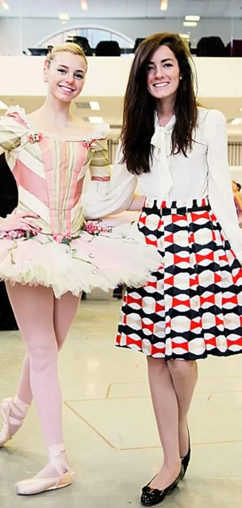 shirt and midi skirt ballet show outfit