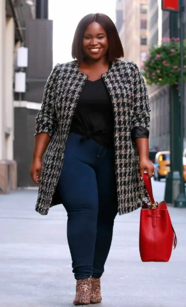 black woman plus size smart casual