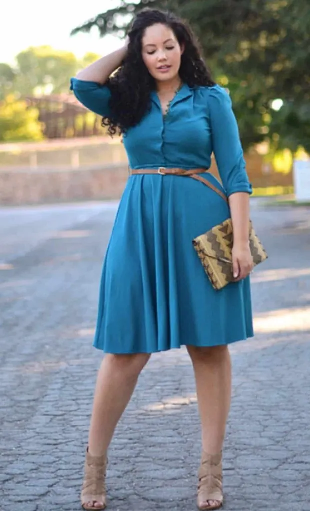 plus size modest shirt dress
