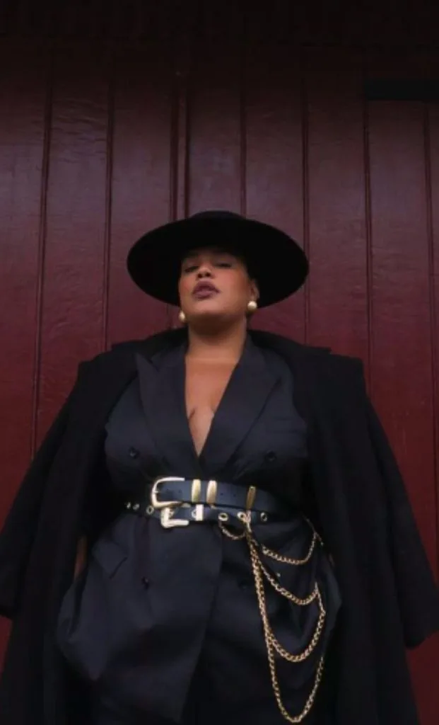 all black plus size mobster wife outfit