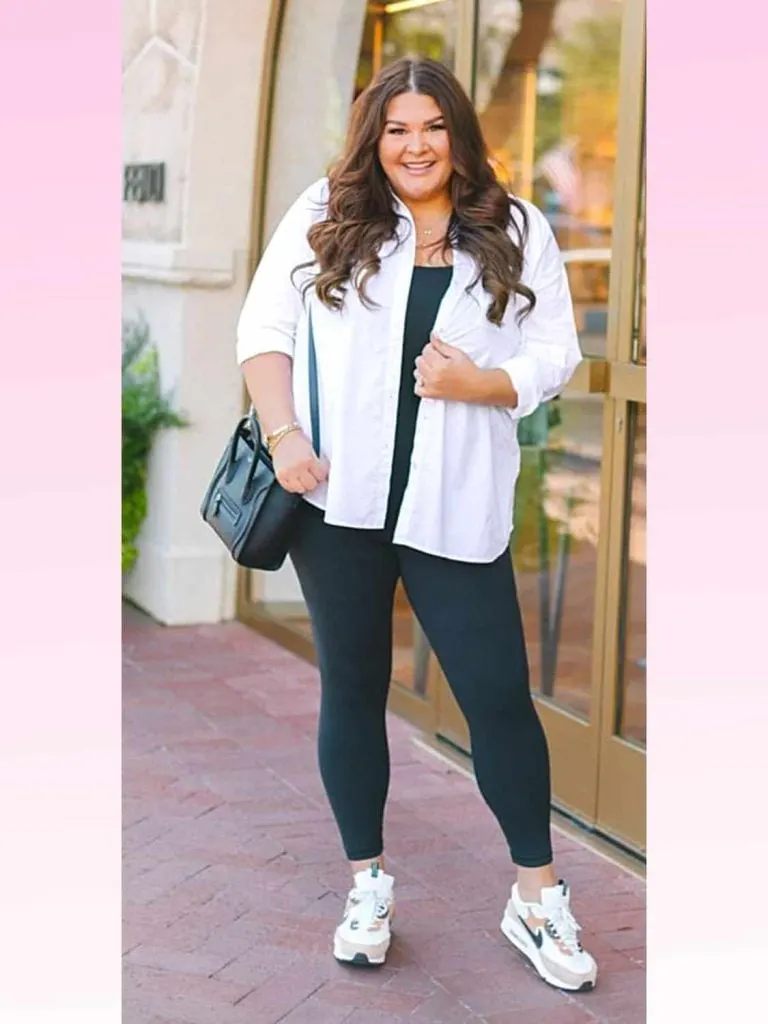 plus size layer up white shirt