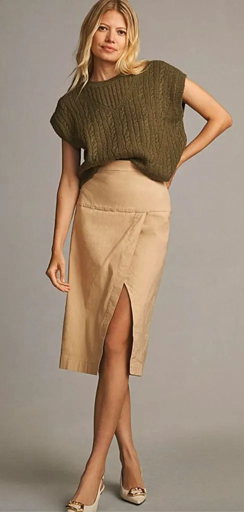 side slit pencil dress