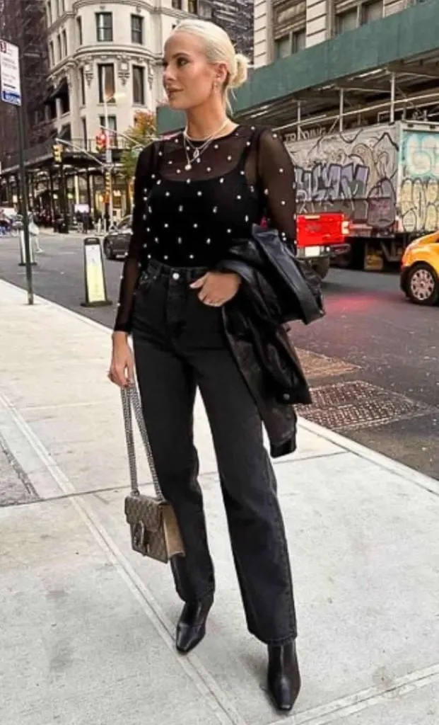 black monotone outfit