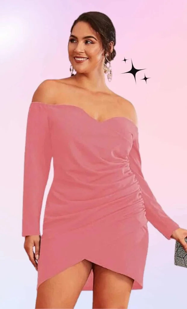 Amazon off-shoulder dress plus size
