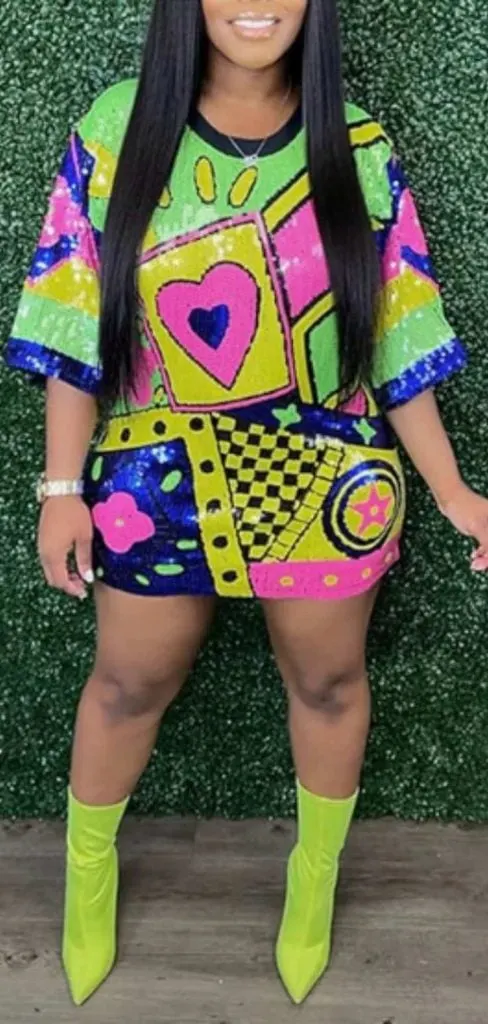 sequin dress carnival amazon