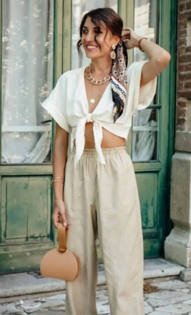 what to wear with linen pants