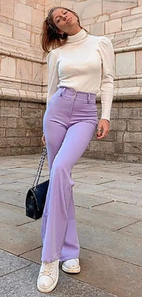 PURPLE JEANS OUTFIT IDEAS