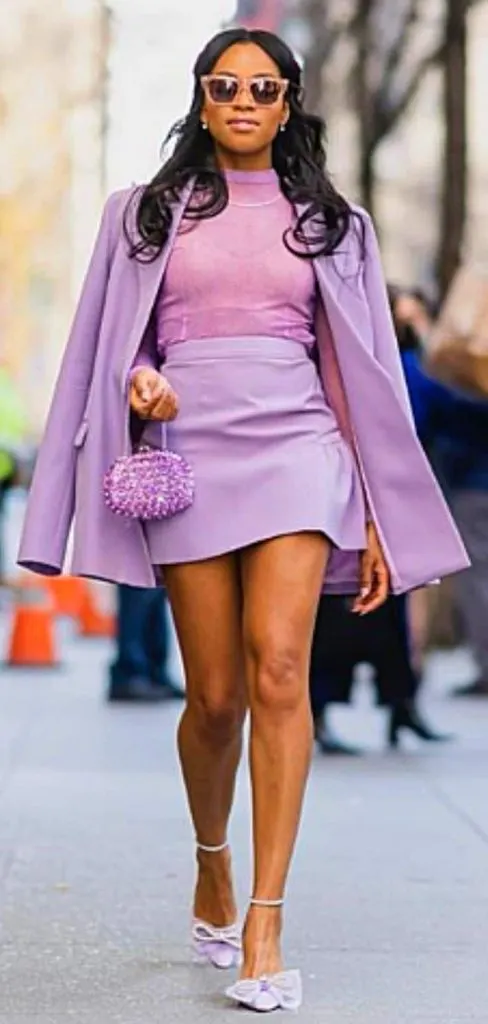 what to wear with lavender lilac monochrome 