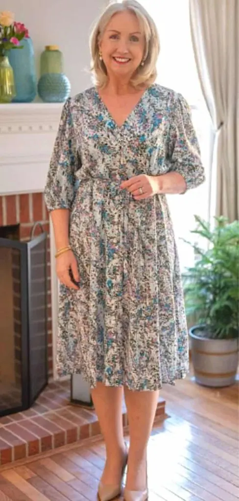 floral dress 70 years old women