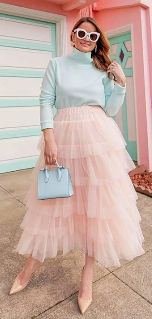 tulle skirt plus size outfit