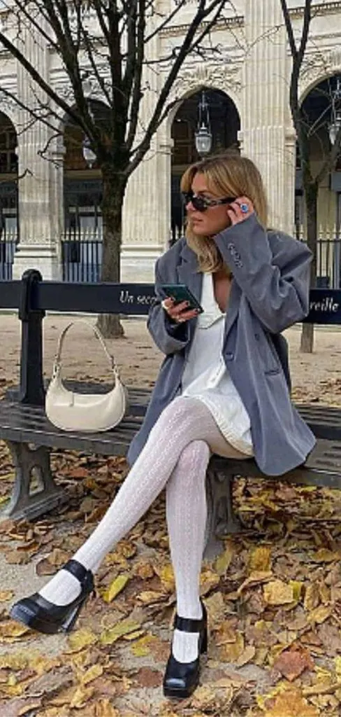 what to wear Mary Janes white thighs