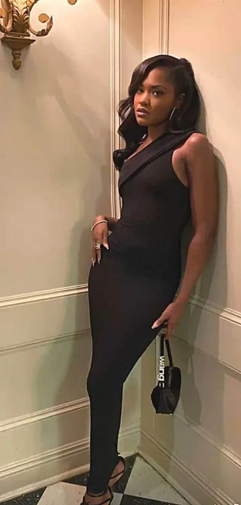 modern speakeasy outfit black dress