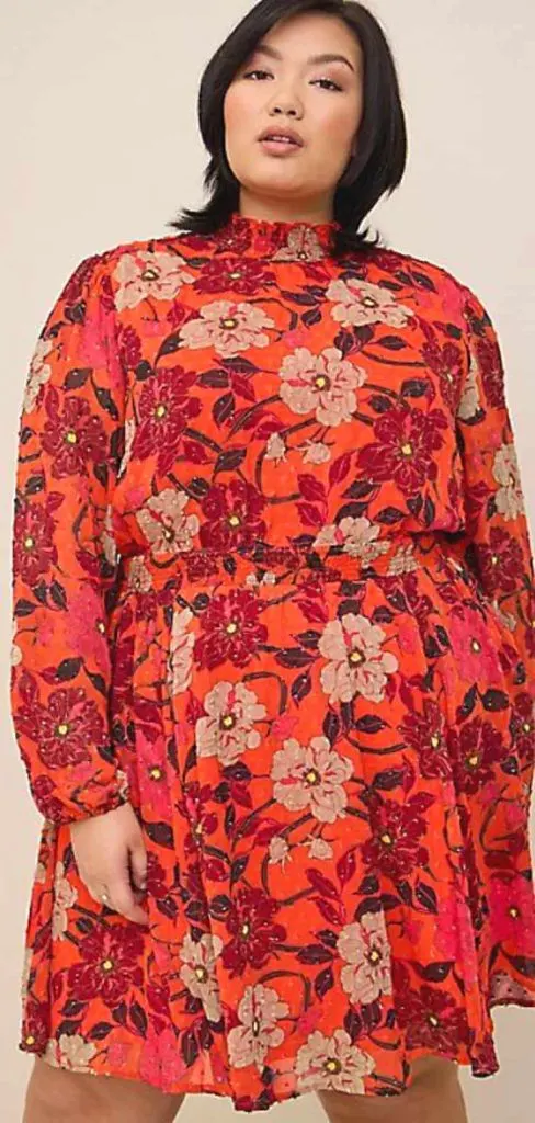 patterned dress looks fat