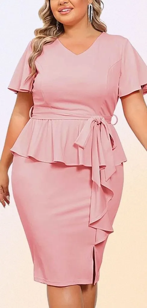 plus size peplum dress Vegas trip