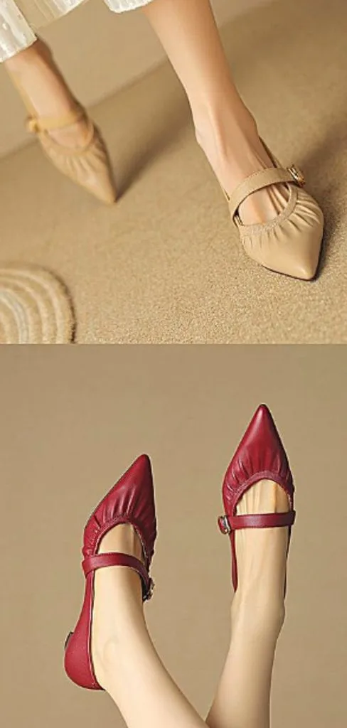 Mary Jane pointy heels