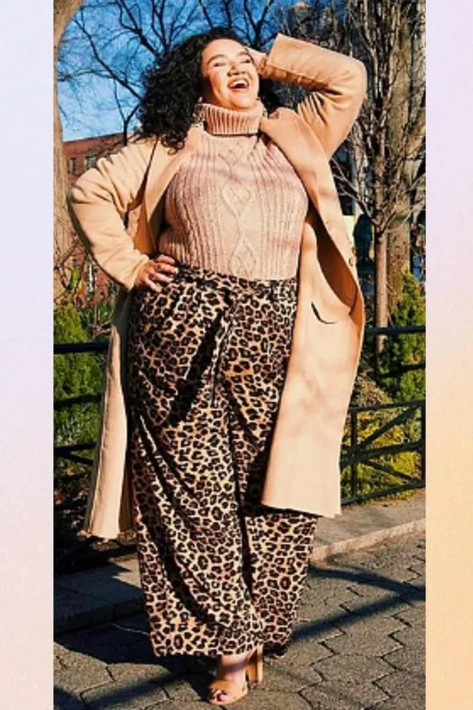 plus size leopard print pants