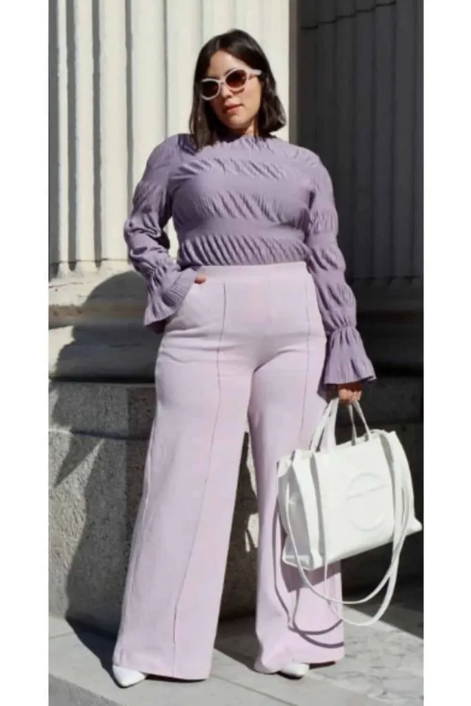 plus size monotone outfit wedding