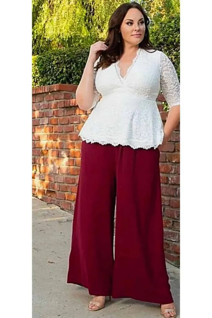 plus size palazzo pants outfits
