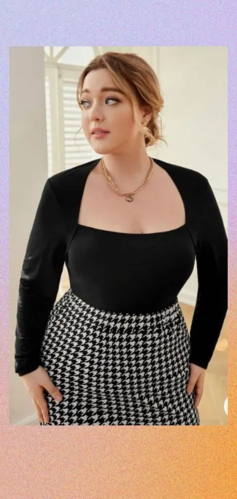 square neck tops plus size