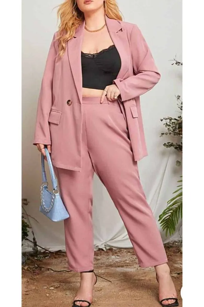 Plus size wedding guest pantsuit