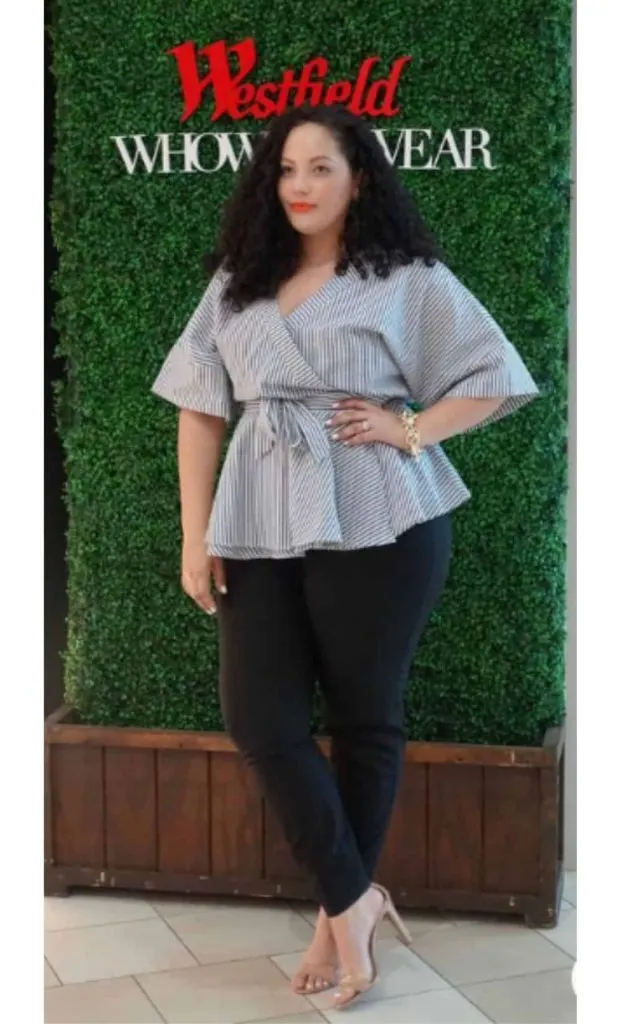 peplum top black jeans