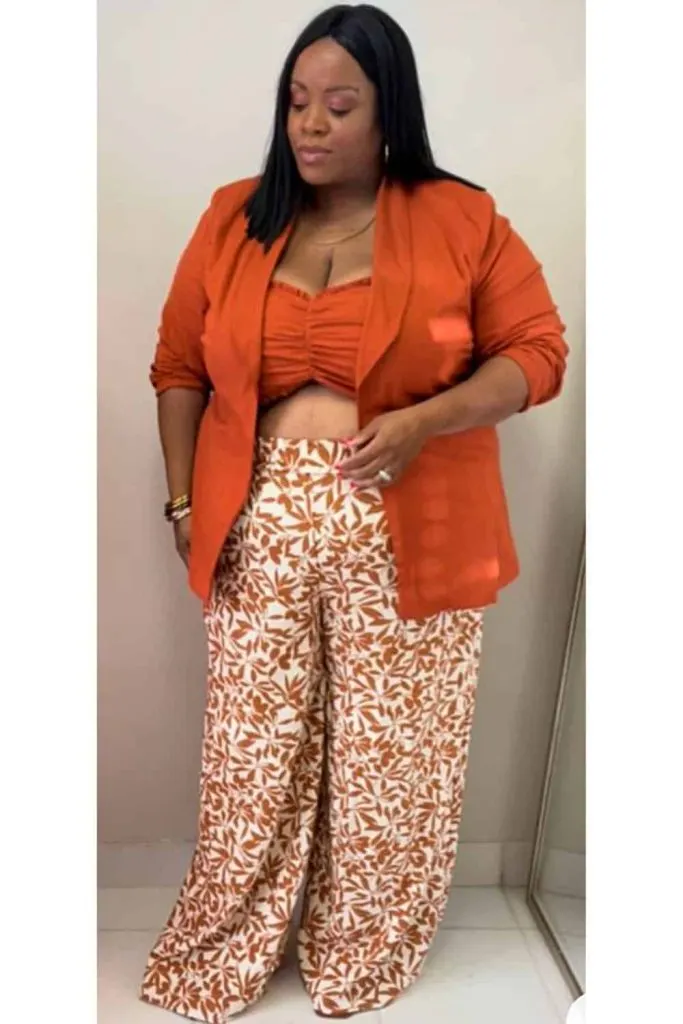 petite Plus size wedding guest pantsuit