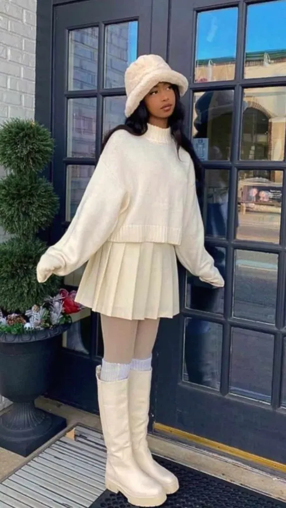 black girl monotone outfit ideas all white monotone