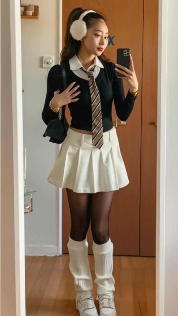 WINTER school girl outfit