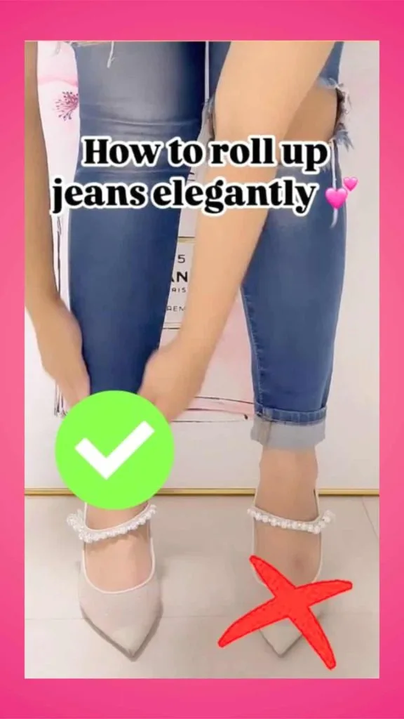 how to roll up jeans elegantly styling hack