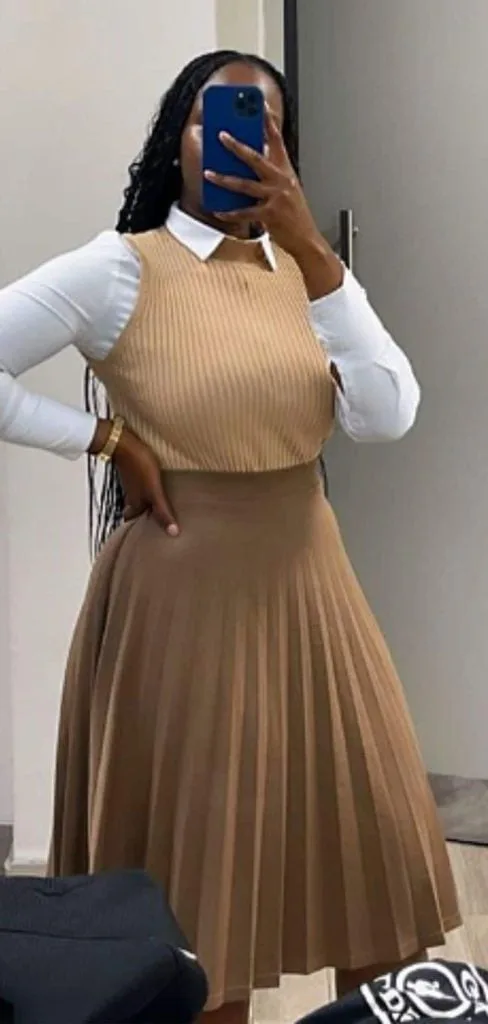 winter black girl church outfit