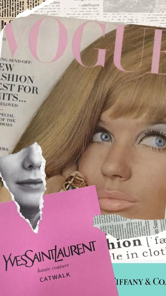VOGUE fashion girl collage wallpaper