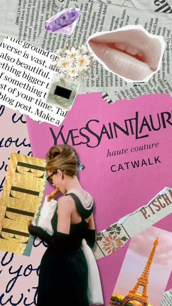 Audrey Hepburn newspaper collage wallpaper