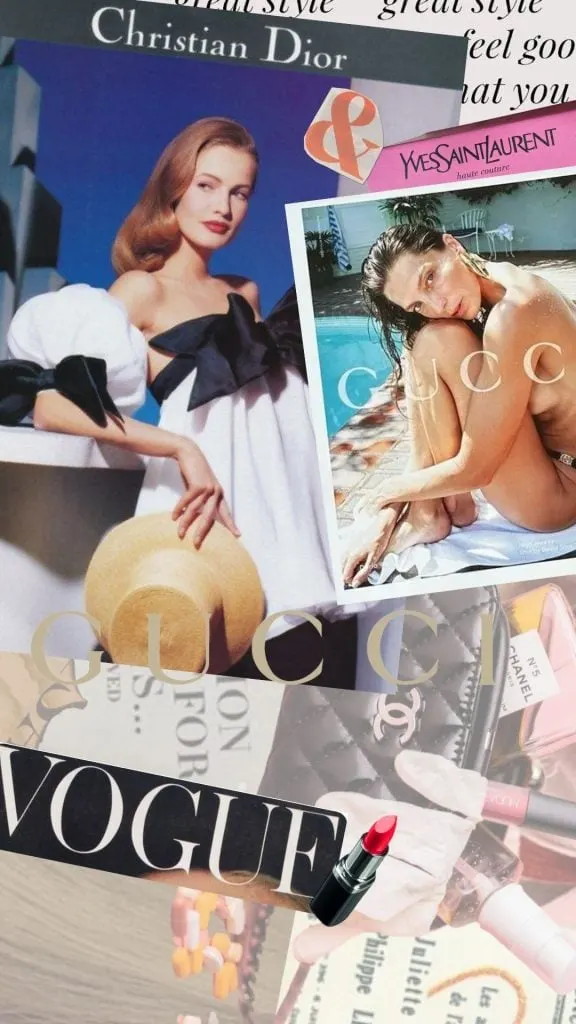Fashion girl collage wallpaper