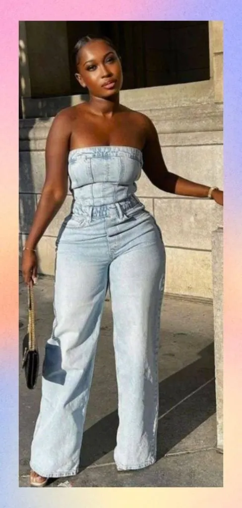black girl summer denim outfit