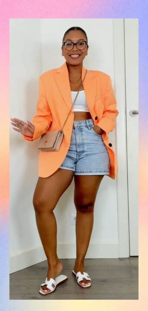 blazer black women summer outfit black girl cute outfit