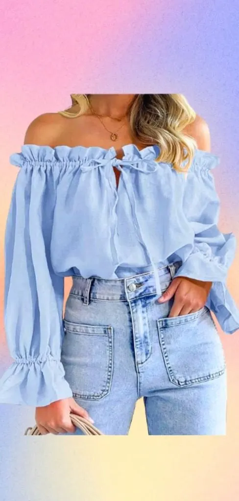 cottagecore off shoulder top