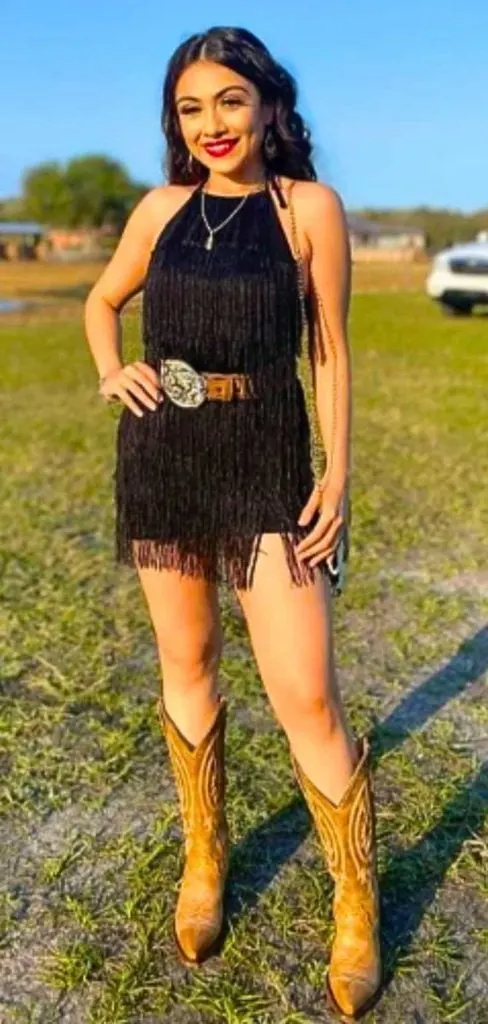 ranchera outfits fringe dress