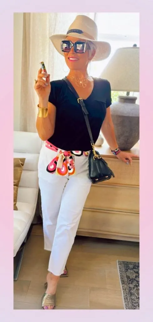 classy vacation look over 50s