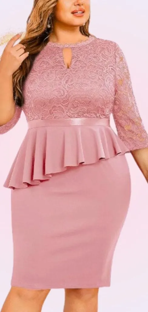plus size peplum dress