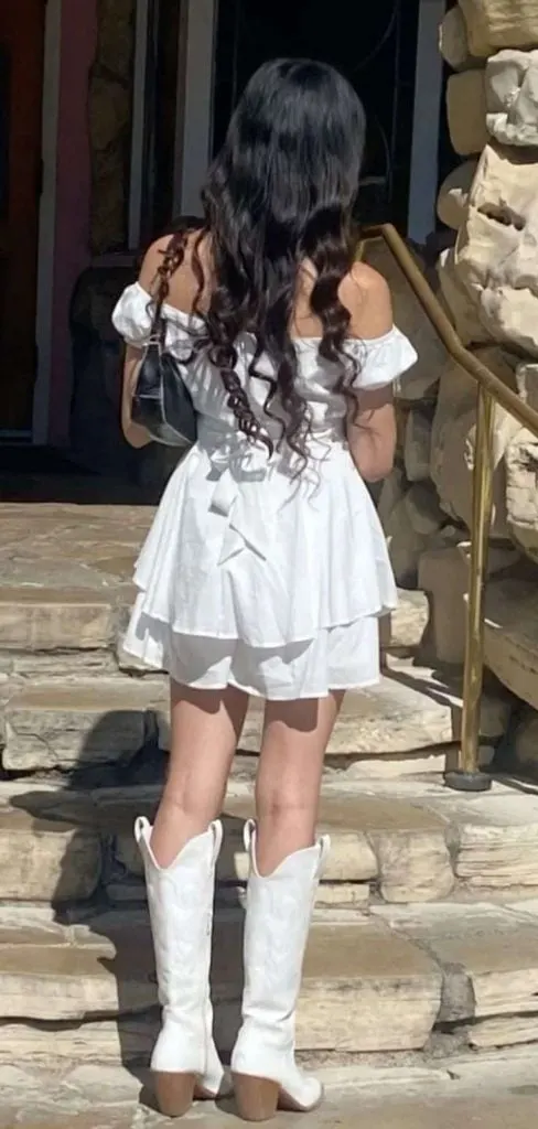 white monotone outfit idea