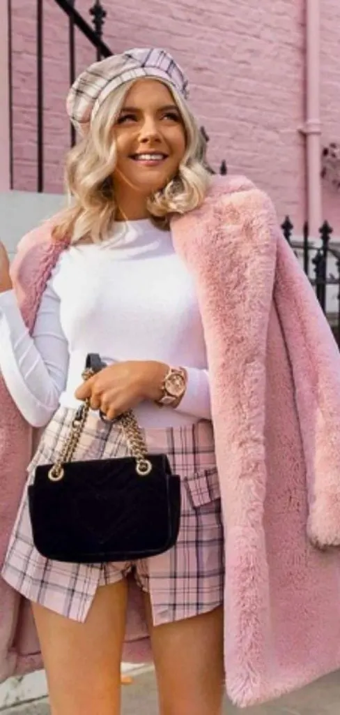 pink teddy coat outfit ideas