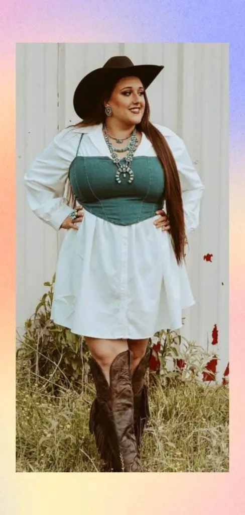 plus size cowgirl outfit denim