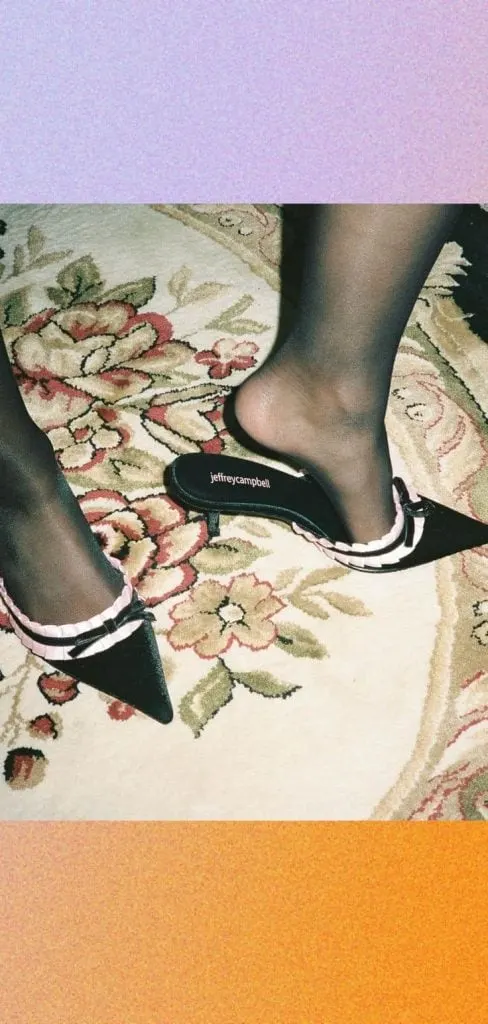 Ribbon & bow retro shoe heels