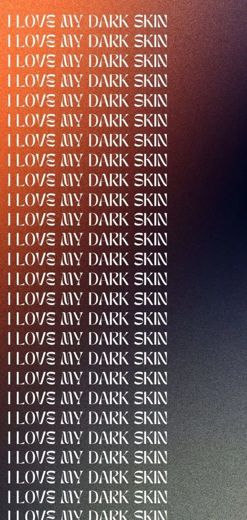 Sassy Black woman quote I love my dark skin