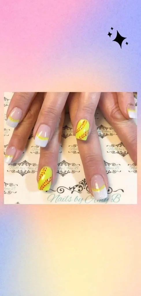 softball nail design